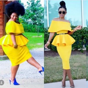 ✨SUNSHINE DRESS✨ peplum tube dress